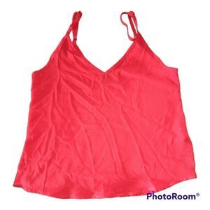 Shein Double V Neck Strappy Spaghetti Sleeveless Blouse Cami Tank Top